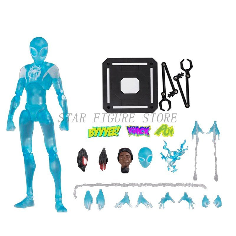 Coleção de Bonecos de Ação Sv Action Spider-Man Peter Parker Sentinel Marvel Homem-Aranha no Aranhaverso Brinquedos Modelo de Estatueta