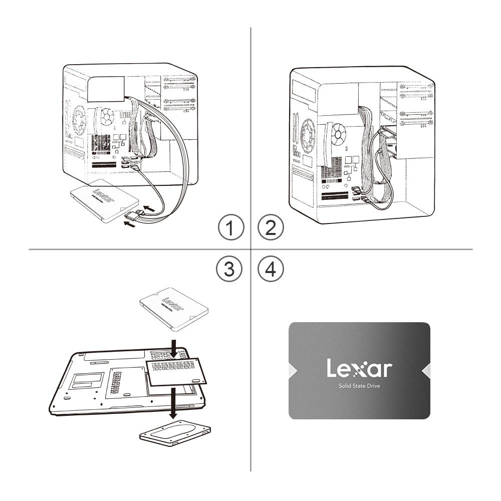 Lexar SSD SATAIII 1TB 2TB 128GB SATA 256GB 512GB SSD HDD 2.5'' Disco SSD Interno Unidade de Estado Sólido para Laptop Desktop