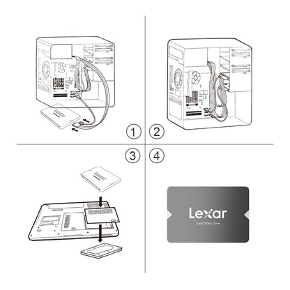 Lexar SSD SATAIII 1TB 2TB 128GB SATA 256GB 512GB SSD HDD 2.5'' Disco SSD Interno Unidade de Estado Sólido para Laptop Desktop