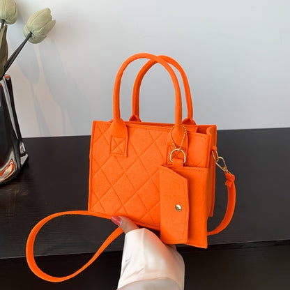 3pcs/set Embossed Women's Handbag Stylish Crossbody Bag, Clutch and Wallet, Solid Color Fabric Shoulder Bag for Women Daily Use