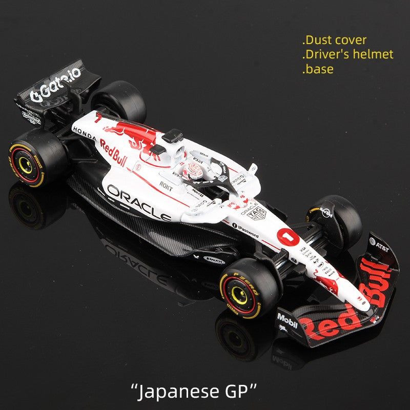 Bburago 1:43 2025 F1 Modelo com Capacete em Liga Miniatura de Metal Fundido Fórmula Carro de Corrida Brinquedo MCL39 W16 SF25 RB21