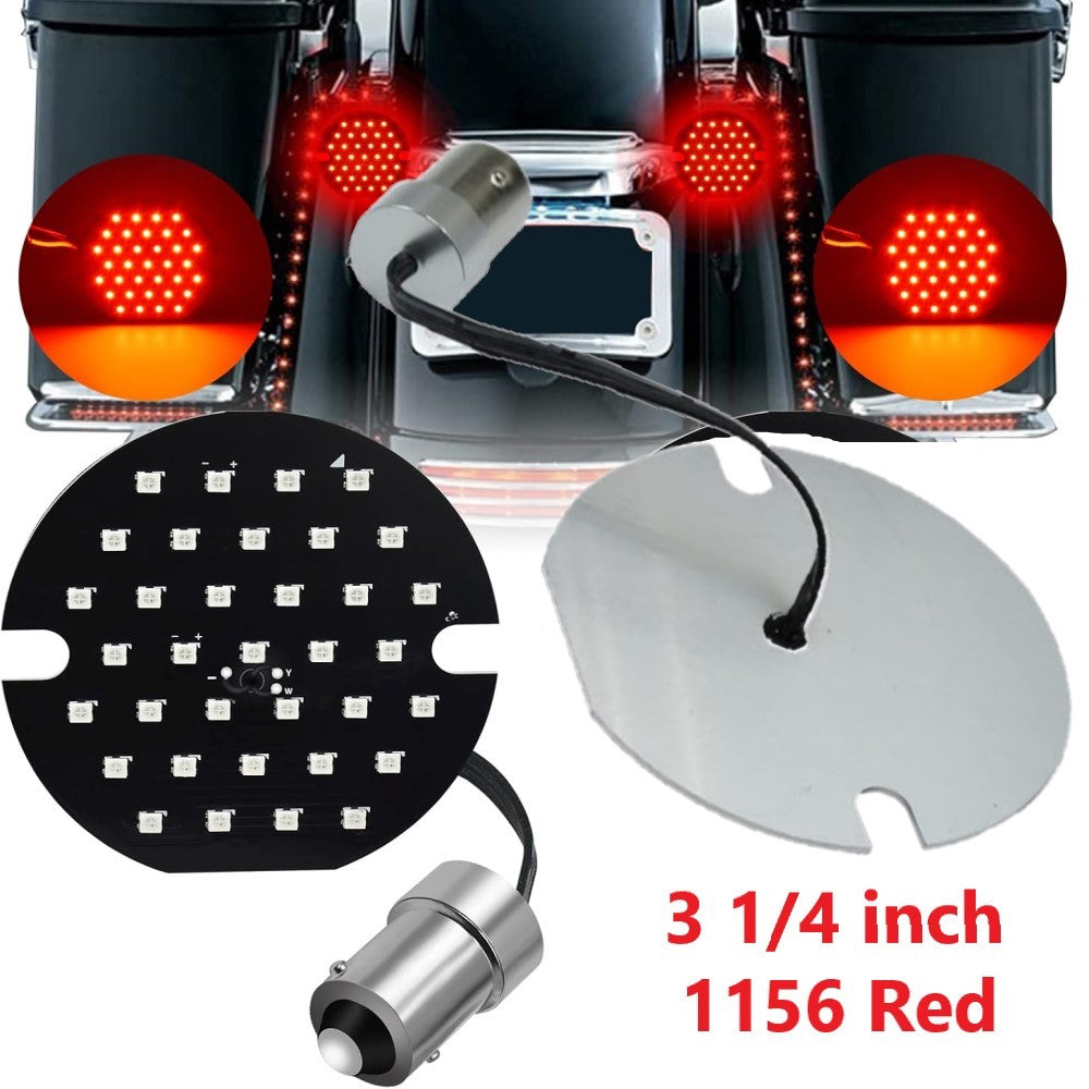 Nova Lâmpada LED de Seta Dianteira para Motocicleta 1157, 1156 Branco/Amarelo/Vermelho, Adequada para Harley Davidson 3 1/4 polegadas, 2 Peças DC12-24V