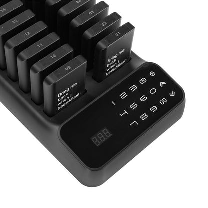 Wireless Restaurant Pagers Calling System 16 Coasters Buzzer Vibrator Bell Receivers For Food Truck Bar Coffee Fast Food Hotel