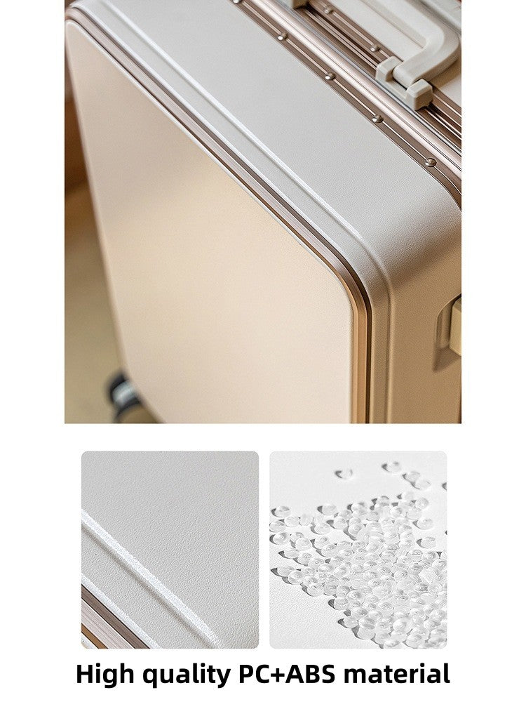 Nova Mala de Alta Qualidade 20" de Bordo para Viagem Trolley Bag Estrutura de Alumínio Atualizada com Trava Bagagem de Rodinhas Material ABS+PC
