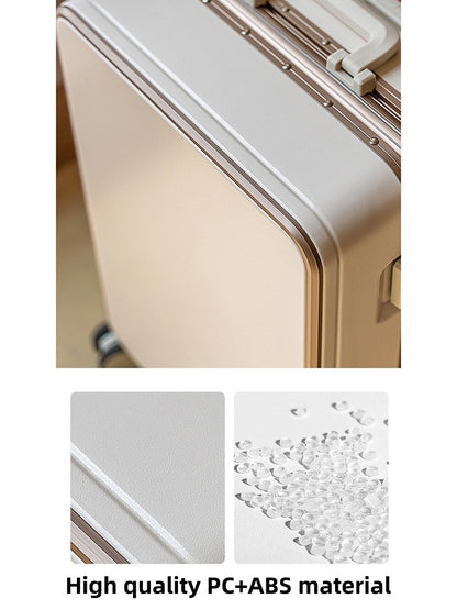 Nova Mala de Alta Qualidade 20" de Bordo para Viagem Trolley Bag Estrutura de Alumínio Atualizada com Trava Bagagem de Rodinhas Material ABS+PC