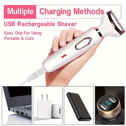 4-in-1 ladies 'multifunctional electric hair remover set Ladies bikini trimmer USB charging eyebrows nose hair face leg portable
