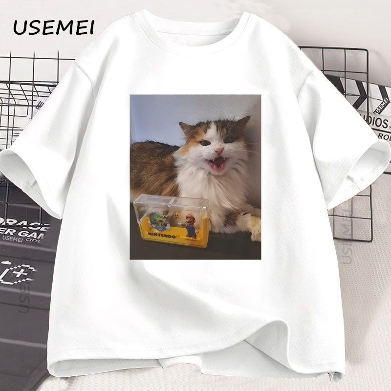 Forsaken Skin 007n7 Love Cat T Shirt Men Women Game Cosplay Tshirt Funny Graphic Tees Cotton Short Sleeve Round Neck T-shirt