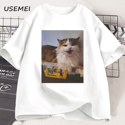Forsaken Skin 007n7 Love Cat T Shirt Men Women Game Cosplay Tshirt Funny Graphic Tees Cotton Short Sleeve Round Neck T-shirt
