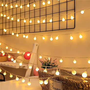Led Globe String Lights USB Fairy String Light 50 Leds Plug in Decor for Indoor Outdoor Party Wedding Christmas Tree Garden