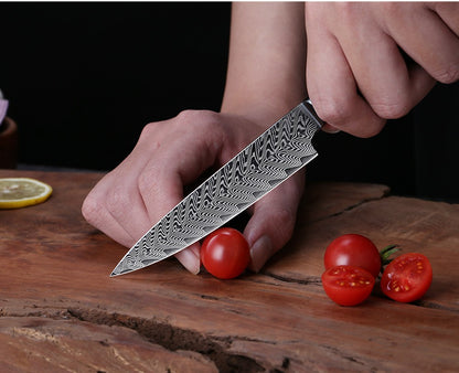 Conjunto de Facas de Cozinha XITUO Luxury Damascus Japonesas Chef Santoku Faca Cutelo Descascar Faca de Pão Cabo de Resina Sintética Destaque