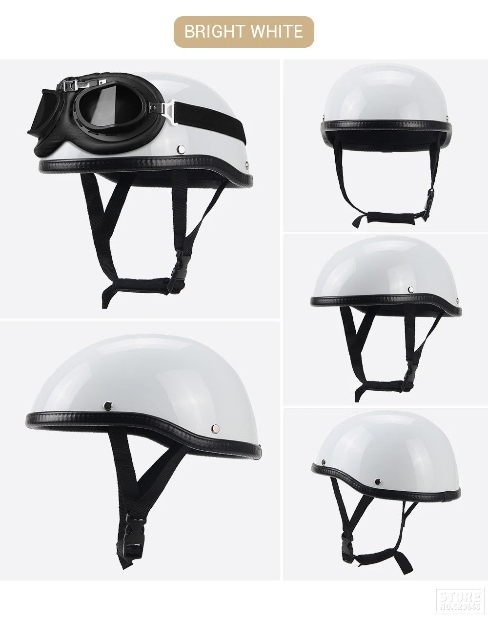 Capacete De Moto Retro Alemão Vintage Moto Capacete DOT Certificação Meio Capacete Homens Mulheres