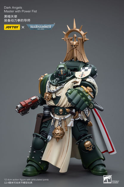 JOYTOY Warhammer 40k 1/18 Bonecos de Ação Anime 12cm Mestre Lazarus dos Dark Angels com Punho Potente