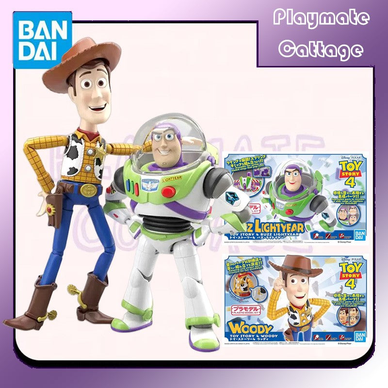 Em Estoque BANDAI Original Cinema-rise Toy Story 4 Buzz Lightyear Woody Anime Figura Modelo de Montagem Brinquedo Presente Colecionável Infantil
