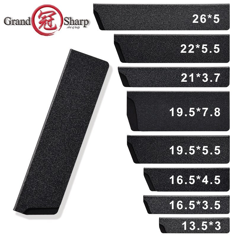 Grandsharp Kit de Proteção de Lâmina de Faca 8 Peças Preto Universal ABS Plástico Não Tóxico Livre de BPA Forro de Feltro Ferramentas de Cozinha para Chef