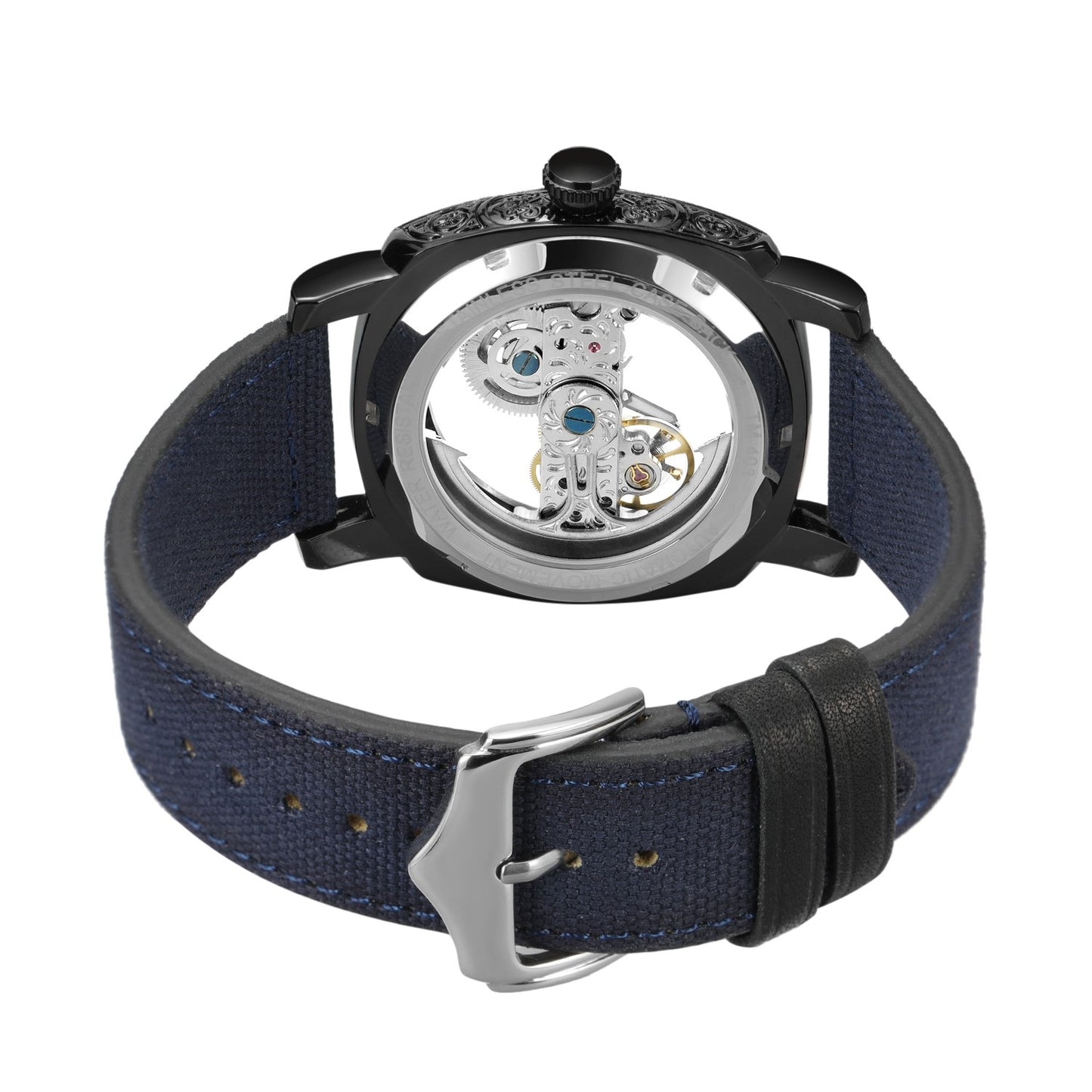 FORSINING High-end Luxury Gold Skeleton Mechanical Man Watch Automatic Movement Clock Stainless Steel Male Bronze Wrist Watches