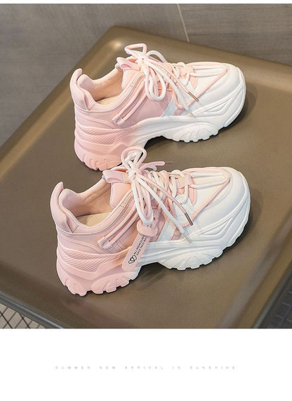 Women's Shoes Casual Shoes Spring Sneakers Platform Woman-shoes Tennis Female Fashion Thick Sole 2024 Roses Trainers Increased I