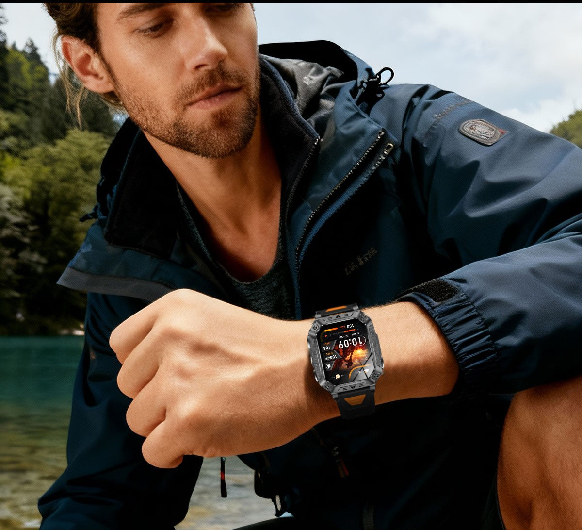 2026 Novo 1400mAh Bateria Grande Militar Ao Ar Livre 2.01 polegadas Smartwatch Masculino 10ATM À Prova D'água Chamada Bluetooth Relógio Inteligente Esportivo