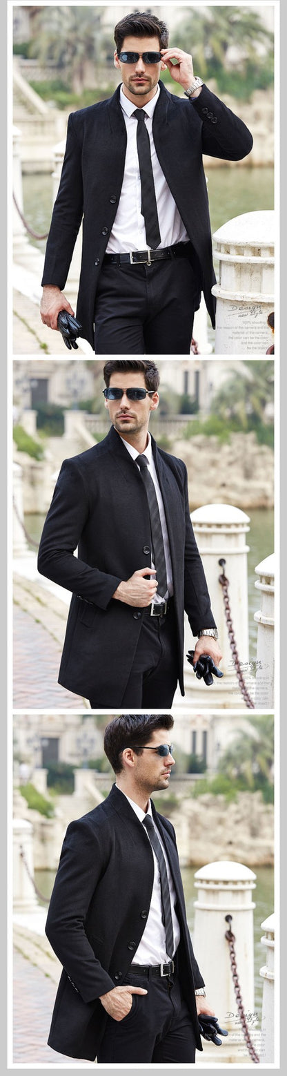 Oversized Men's Wool Overcoat 5XL High Quality Business Casual Winter Jacket Coat Men Clothing Woolen Coats A2F6009