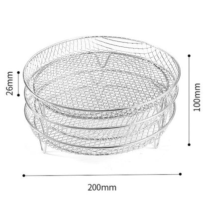 Air Fryer Rack Stackable Multi-Layer Stainless Steel Dehydrator Rack for Cosori, Instant Vortex, Ninja Foodi Grill