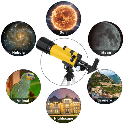 Telescópio astronômico Zoom F36050, grande abertura, alta definição, alta ampliação, para observação da Lua e estrelas
