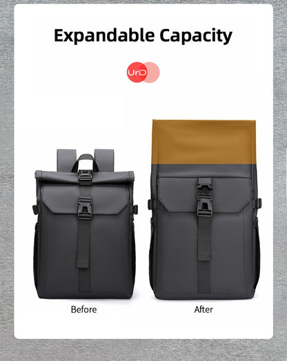 Men's Backpack Roll Top Bag Waterproof Laptop Compartment for Work Travel School Bag Hiking Bookbag Mens Gifts