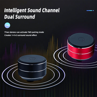 Mini Alto-falante por Condução Óssea Estéreo por Vibração Áudio Digital TWS Bluetooth Sem Fio Alto-falantes Portáteis de Metal Dropshipping