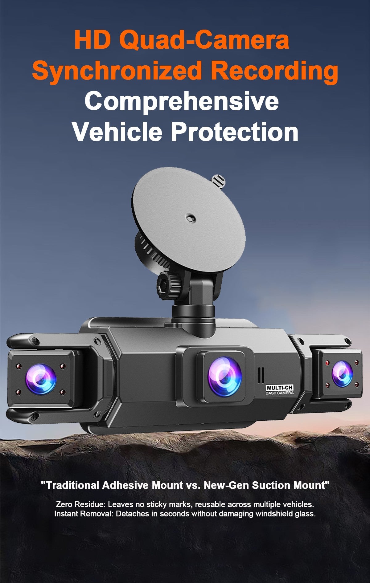 Câmera Veicular 4 Canais 360° Carro DVR Black Box 128G Câmera Frontal Esquerda Direita Traseira Gravador de Vídeo G-Sensor Monitor de Estacionamento 24H