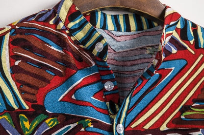 2024 new Hawaiian Cotton High Quality Shirts Men's Oversize Shirt Man Tiki Fashion Clothing Blouses Luxury Social T-shirts