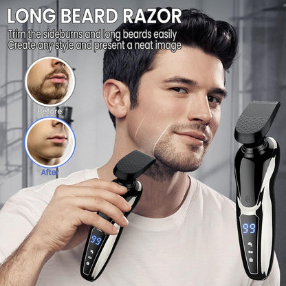 2025 New Digital Display Shaver Electric Razor Full-body Washing USB Charging Multi-functional Beard Razor