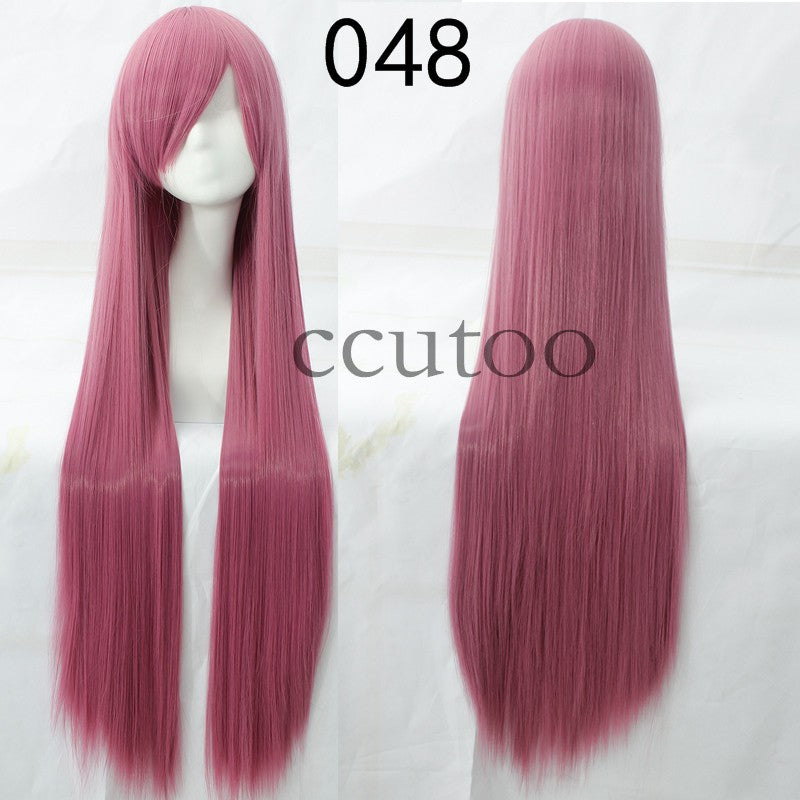 ccutoo 100cm Peruca de Cosplay Reta Sintética de Cabelo Longo de Alta Temperatura 82 Cores Disponíveis