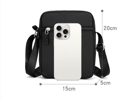 Simple Casual Mini Crossbody Bag Men's Nylon Small Shoulder Bag For Men Oxford Messenger Phone Side Sling Bag Husband Chest Pack