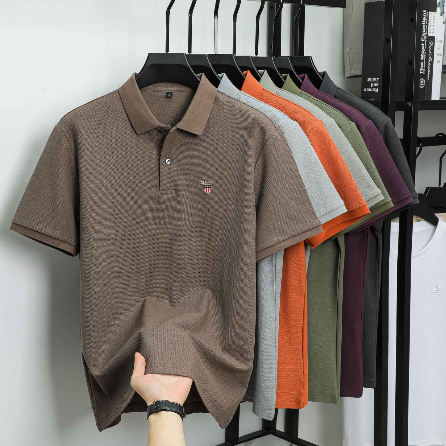 High-end 100% Cotton Short Sleeve Polo Shirt Men's Summer Luxury Brand Breathable Paul T-shirt Exquisite Embroidery Casual Top