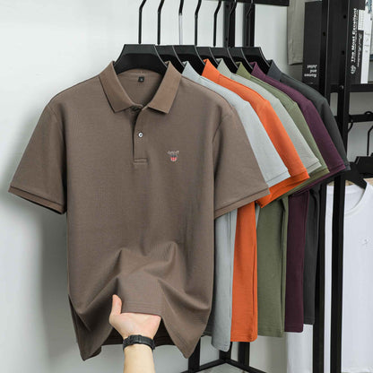High-end 100% Cotton Short Sleeve Polo Shirt Men's Summer Luxury Brand Breathable Paul T-shirt Exquisite Embroidery Casual Top