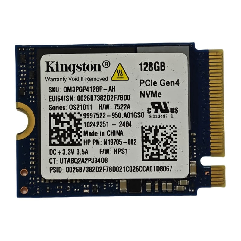 SSD Interno NVMe M.2 2230 para Jogos Kingston OM3 128GB PCIe 4.0 e OM3 256GB PCIe 3.0 - Compatível com Stream Deck, Laptop e Desktop