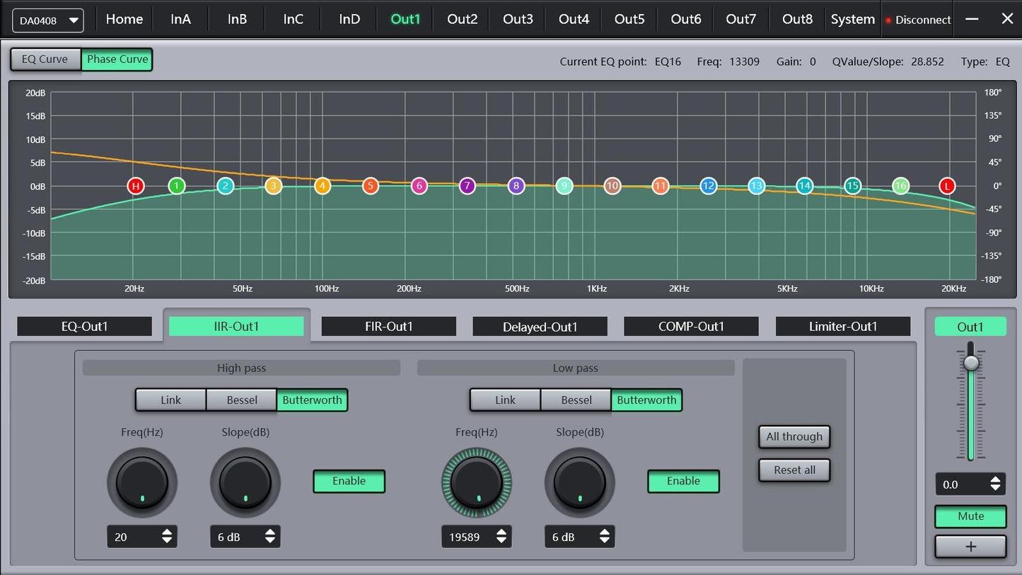 DP48X Processador de Áudio Digital Profissional 4 Entradas 8 Saídas Processador Drive Rack com RIR DEQ Sistema de Gerenciamento de Alto-falantes 192KHZ