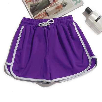 1pcs Summer Women Casual Solid Shorts Girl Gym Workout Shorts Pants Ladies Mid Waisted Yoga Short Student  Loose Shorts S-3XL