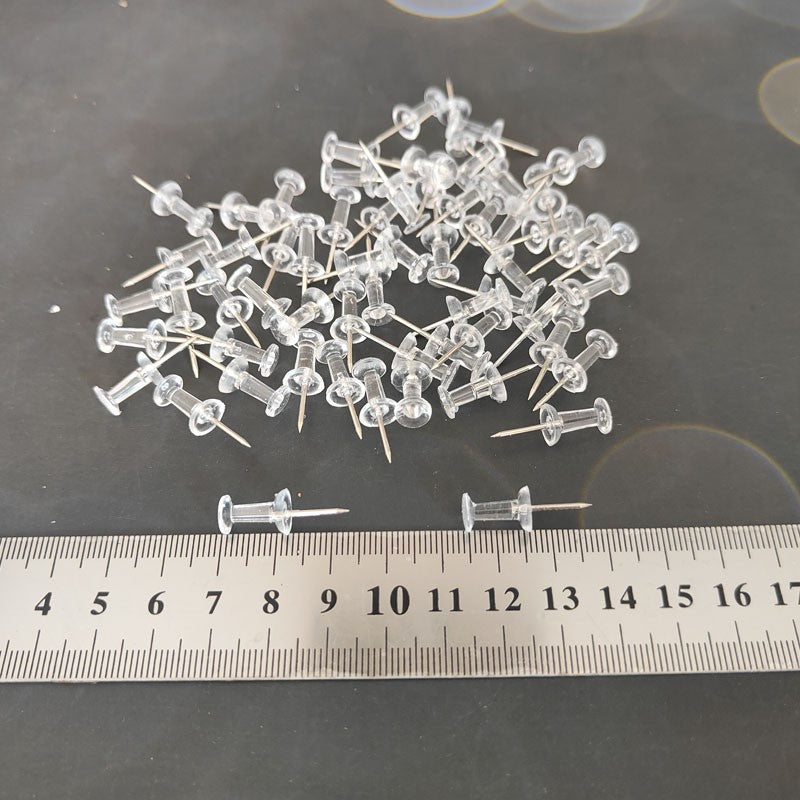 100/500 Pcs Push Pins Transparent Thumb Tacks Home Office School Craft Projects Cork Board Photo Wall Bulletin