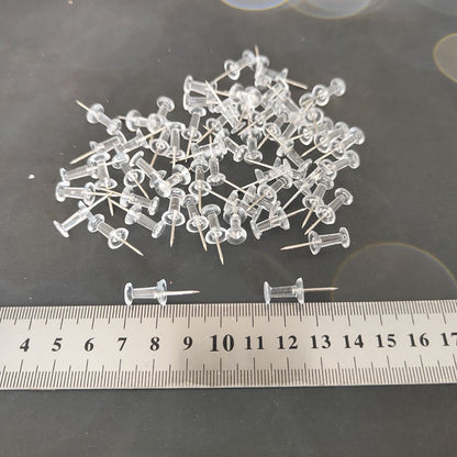100/500 Pcs Push Pins Transparent Thumb Tacks Home Office School Craft Projects Cork Board Photo Wall Bulletin