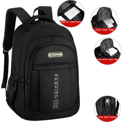 Neutral style men's and women's new double-shoulder bag made of nylon Oxford cloth, fashionable color-matching travel backpack.