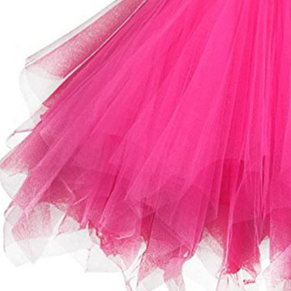 Women's Tulle Skirt 1950s Vintage Skirts Adult Ballet Crinoline Tulle Skirt Fluffy Princess Petticoat Underskirt Dancing Dress