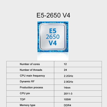 Conjunto de placa-mãe SOYO X99 com CPU Intel Xeon E5 2650 V4 e memória RAM DDR4 de canal duplo 16Gx1 2133MHz para componentes de computador gamer