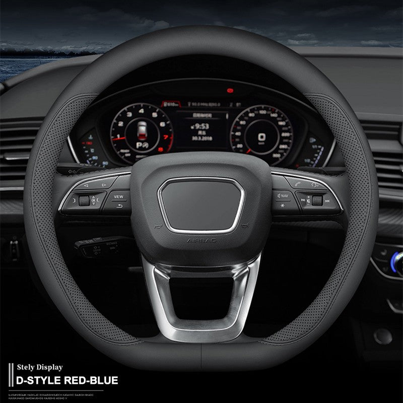 Capas de Volante Automotivas Universais em Couro PU sem Anel Interno Adequadas para 14,5-15 37-38cm Acessórios de Suprimentos para Interior de Carro