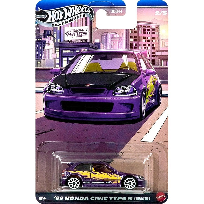 Nova Série Hot Wheels Silver Compact Kings Modelos de Carros Colecionáveis em Escala 1:64 Ford Honda Civic Subaru WRX Mazda Nissan de Liga Leve