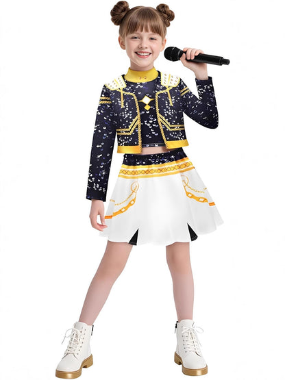 Hot Selling Korean Style teenager Suit Halloween Cosplay Hot Teenager Show Costume Black Shiny Suit Halloween  Anime Costume