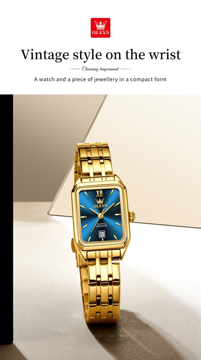 OLEVS 5616 Women Watch Luxury Brand Quartz Watch Classic Original Square Gold Women Watch Waterproof Luminous Watch Reloj Hombre