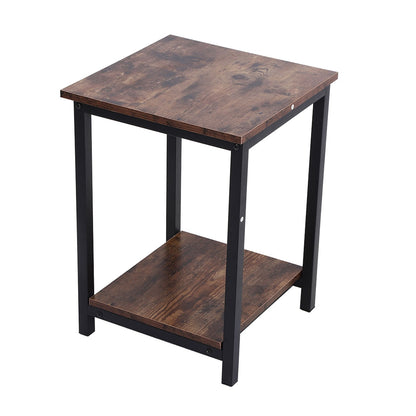 Bedroom Side Table Simple Double Layer Storage Cabinet Side Industrial Coffee Table Desk for Living Room Household Supplies