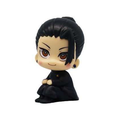 Novo conjunto de 5 peças Jujutsu Kaisen Cute Yuji Itadori Gojo Satoru Q Ver. Bonecos de Ação de PVC Figuras de Anime Modelo Brinquedos Coleção Boneca Presente