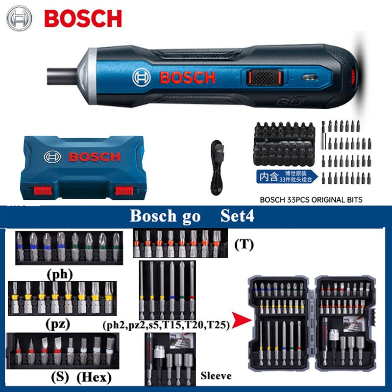 Parafusadeira Bosch Go 2 Recarregável Sem Fio Furadeira Parafusadeira de Impacto Bosch Go Parafusadeira Elétrica Ferramentas Elétricas Domésticas Multifuncionais