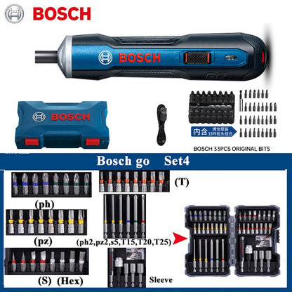 Parafusadeira Bosch Go 2 Recarregável Sem Fio Furadeira Parafusadeira de Impacto Bosch Go Parafusadeira Elétrica Ferramentas Elétricas Domésticas Multifuncionais