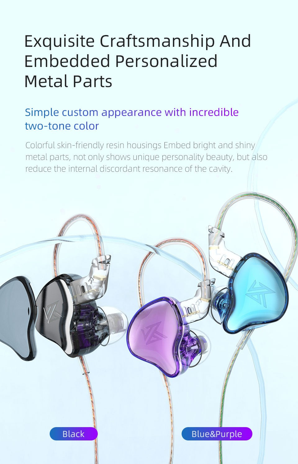 KZ EDC  EDCX Wired Headset Hanging In Ear Earbuds Headphones With Microphone Game Sport Monitor Noice Cancelling Earphones